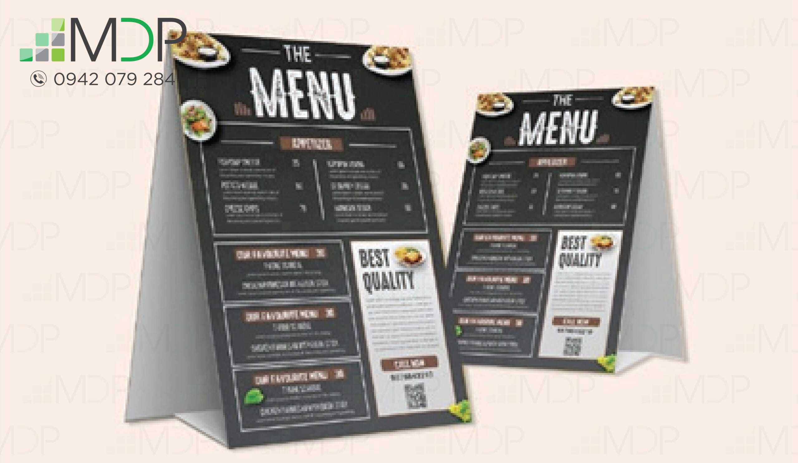 In menu bồi fomex 